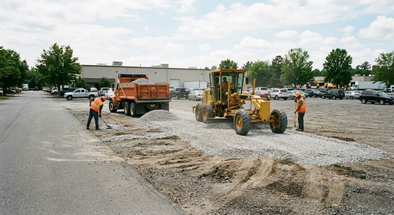 Parking Lot Gravel Repair in Conroe, TX